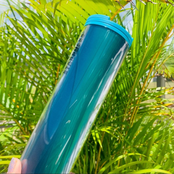 Starbucks Teal Iridescent Hot Tumbler Ombre Blue Cold Cup 16oz Insulated NWT - Picture 7 of 16